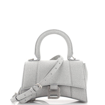 Balenciaga Hourglass Top Handle Bag Printed Leather XS