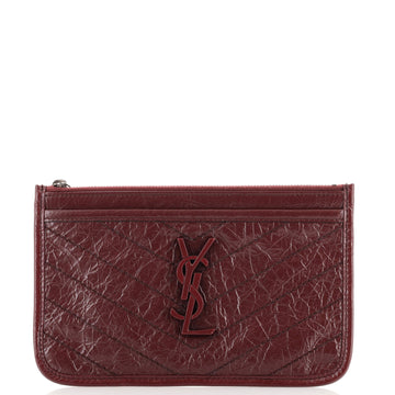 Saint Laurent Niki Bill Pouch Matelasse Chevron Leather
