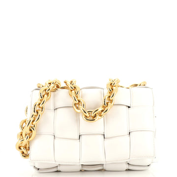 Bottega Veneta Cassette Chain Crossbody Bag Padded Maxi Intrecciato Leather