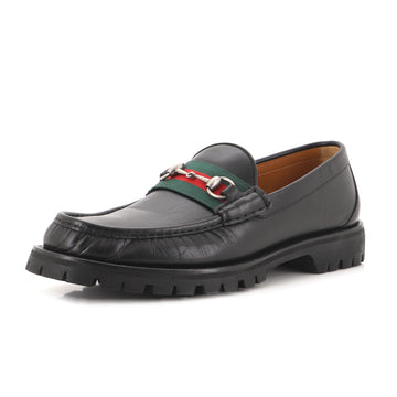 Gucci Men's Horsebit Web Lug Sole Loafers Leather