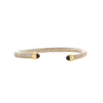 David Yurman Cable Classic Bracelet Sterling Silver with 14K Yellow Gold and Black Onyx 4mm