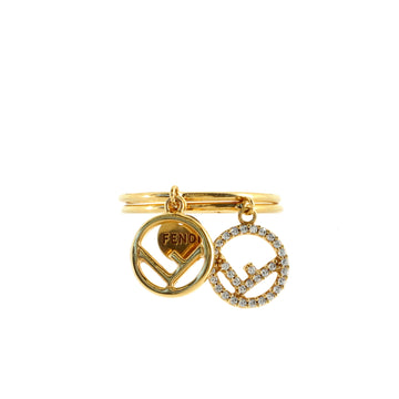 Fendi F is Fendi Double Charm Ring Metal with Crystals