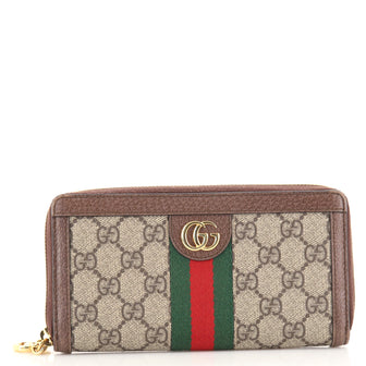 Gucci Ophidia Zip Around Wallet GG Coated Canvas