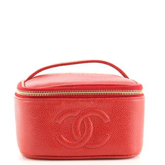 Chanel Vintage Timeless Cosmetic Case Caviar Medium