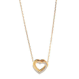 Cartier Trinity de Cartier Heart Pendant Necklace 18K Tricolor Gold with Diamonds