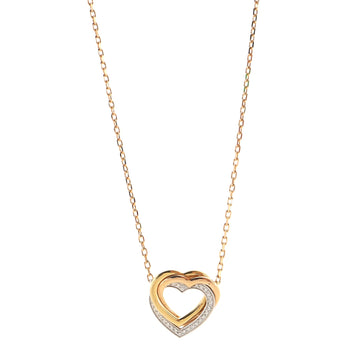 Cartier Trinity de Cartier Heart Pendant Necklace 18K Tricolor Gold with Diamonds