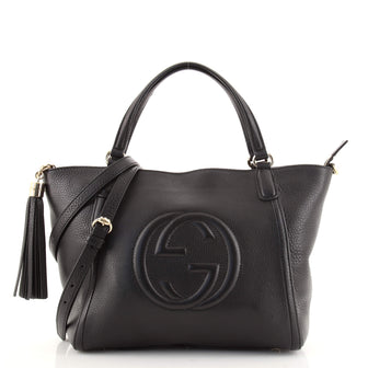 Gucci Soho Convertible Top Handle Bag Leather Small