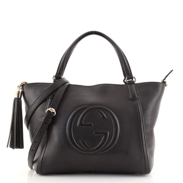 Gucci Soho Convertible Top Handle Bag Leather Small