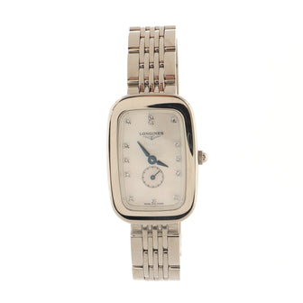 Longines Equestrian Boucle Quartz Watch Stainless Steel with Diamond Markers and Mother of Pearl 22