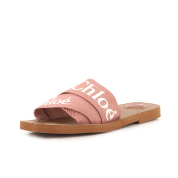 Chloe Women's Woody Logo Slide Sandals Fabric