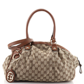 Gucci Sukey Boston Bag GG Canvas