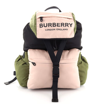 Burberry Logo Zip Backpack Nylon Large