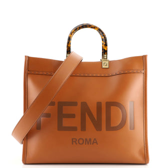 Fendi Sunshine Shopper Tote Leather Large