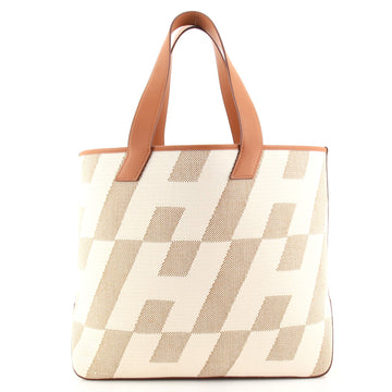 Hermes Cabas H en Biais Tote Canvas with Leather 40