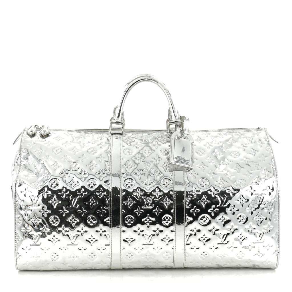 Buy Louis Vuitton Keepall Bag Miroir PVC 55 Silver 1689001