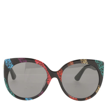 Gucci Rainbow Cat Eye Sunglasses Glitter Acetate
