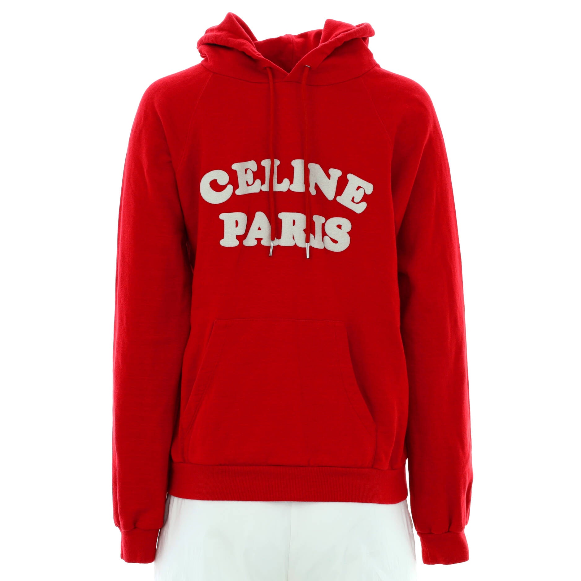 L】CELINE Logoprint Mesh Pullover Hoodie