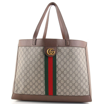 Gucci Ophidia Soft Open Tote GG Coated Canvas East West