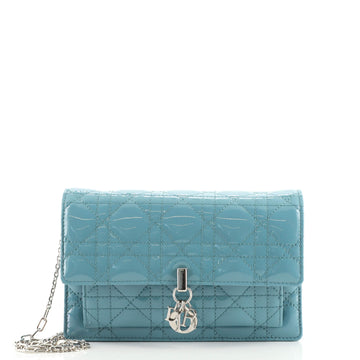 Christian Dior Lady Dior Pocket Chain Pouch Cannage Quilt Patent