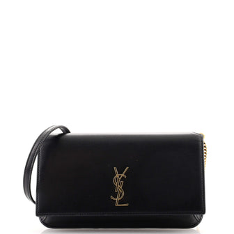 Saint Laurent Classic Monogram Phone Holder Shoulder Bag Leather