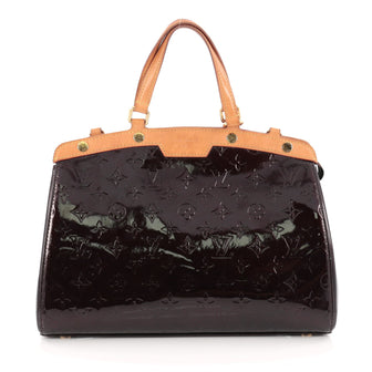 Louis Vuitton Brea Handbag Monogram Vernis MM Red