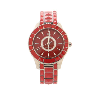 Christian Dior VIII Christal Automatic Watch Ceramic and Stainless Steel with Diamond Dial 38