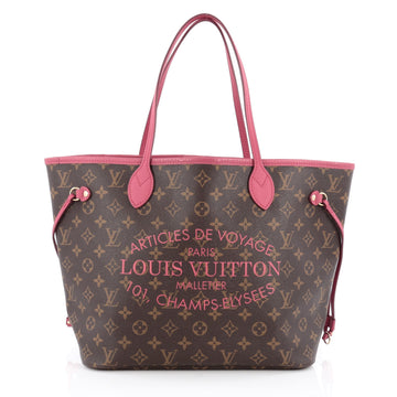 Louis Vuitton Neverfull Tote Limited Edition Ikat Monogram Canvas MM Brown