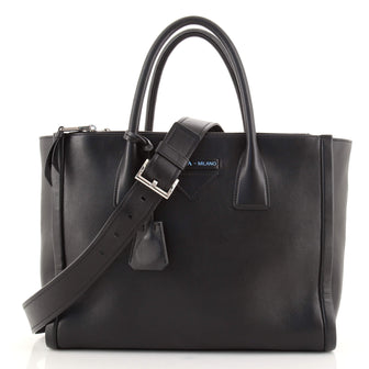 Prada Concept Double Zip Tote Calfskin Medium