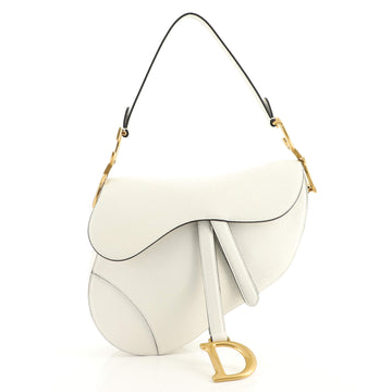Christian Dior Saddle Handbag Leather Medium