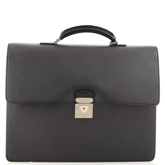 Louis Vuitton Robusto 3 Briefcase Taiga Leather Black 169042153