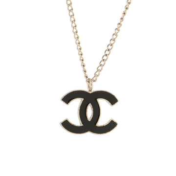 Chanel CC Pendant Necklace Metal with Enamel
