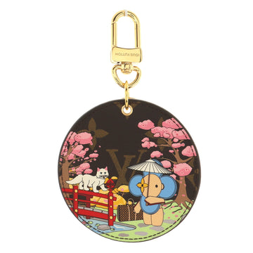 Louis Vuitton Round Illustre Keychain Limited Edition Vivienne Xmas Monogram Canvas