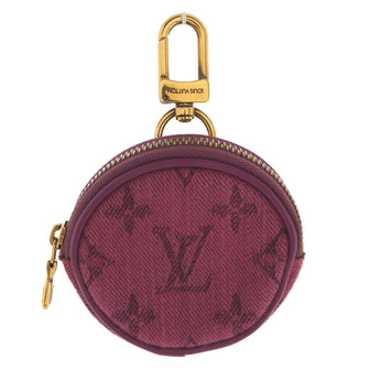 Louis Vuitton Round Bag Charm and Key Holder Monogram Denim Purple 169042196