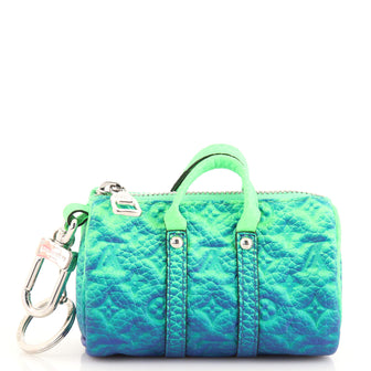 Louis Vuitton Mini Keepall Earphones Pouch Charm Limited Edition Illusion Monogram Taurillon Leather