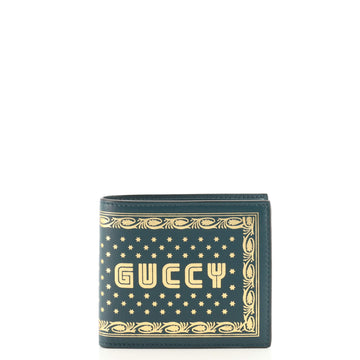 Gucci Bifold Wallet Limited Edition Printed Leather