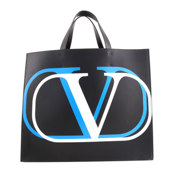 Valentino VLogo Signature Tote Printed Leather Large