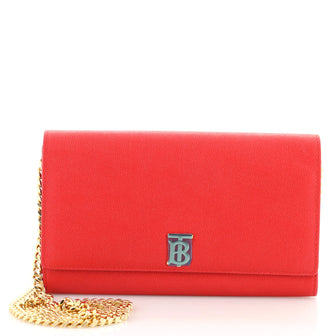 Burberry Hannah Wallet on Chain Leather
