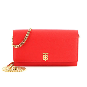 Burberry Hannah Wallet on Chain Leather