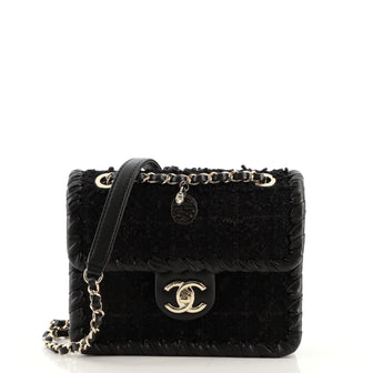 Chanel My Own Frame Flap Bag Quilted Tweed with Braided Calfskin Mini
