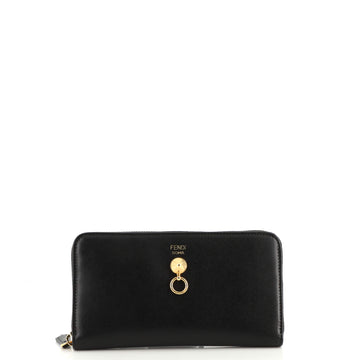 Fendi Dotcom Zip Around Wallet Leather Long