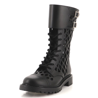 Christian Dior Women's D-Trap Cut-Out Ankle Boots Leather