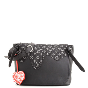 Louis Vuitton Nigo Besace Tokyo Messenger Bag Monogram Denim and Taurillon Leather