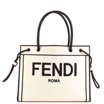 Fendi Roma Shopper Tote Canvas Small