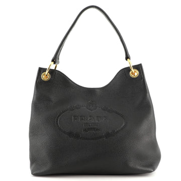 Prada Logo Hobo Embossed Vitello Daino Medium