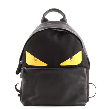 Fendi Monster Backpack Nylon with Leather Large