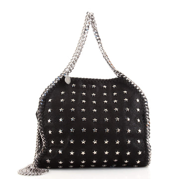 Stella McCartney Falabella Fold Over Crossbody Bag Studded Shaggy Deer Mini
