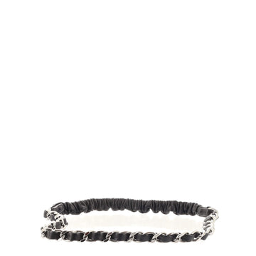 Chanel Chain-Link Headband Leather and Metal
