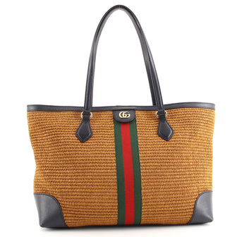 Gucci Ophidia Shopping Tote Straw Medium