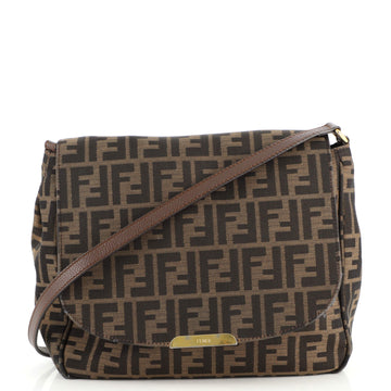 Fendi Flap Crossbody Bag Zucca Canvas Medium