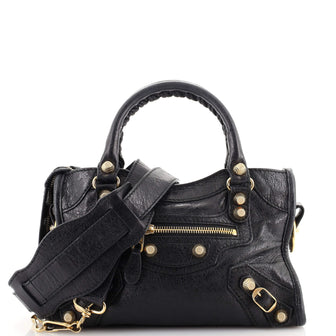 Balenciaga City Giant Studs Bag Leather Mini